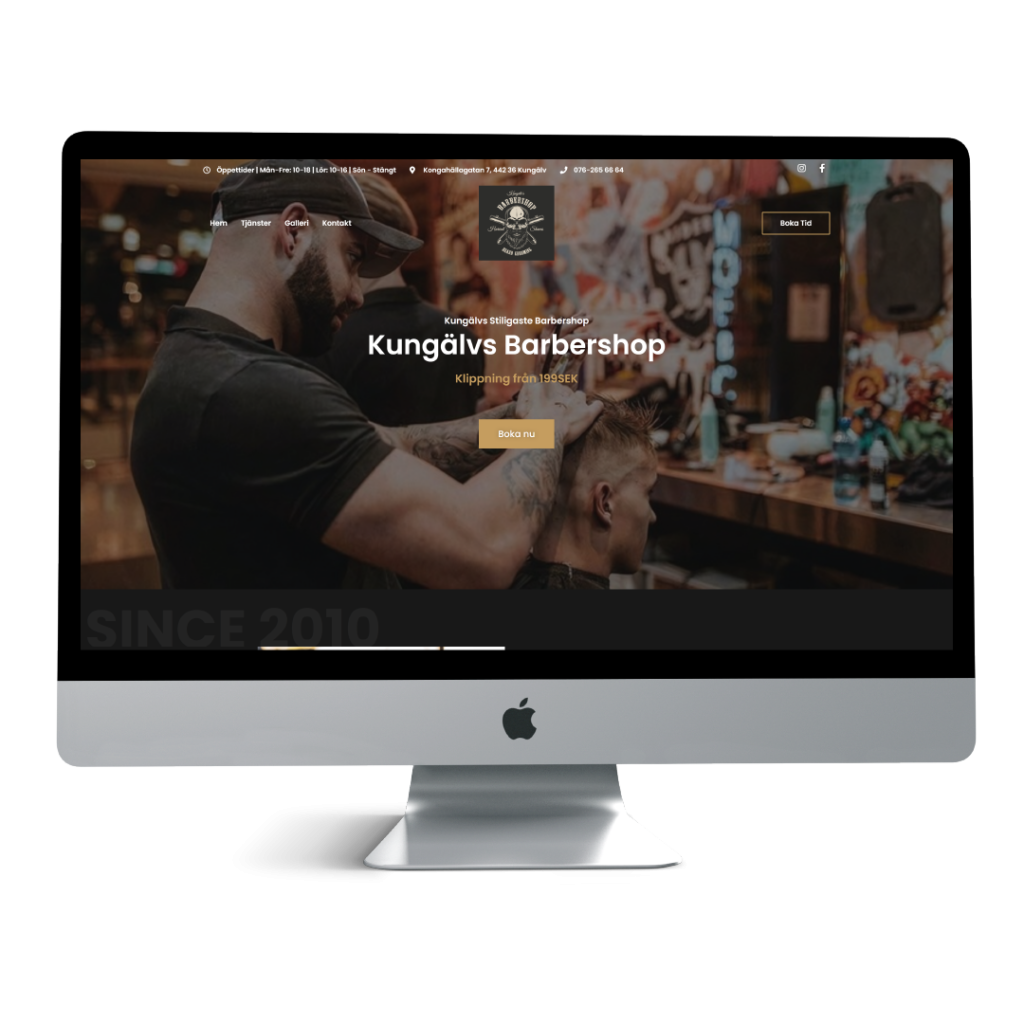 kungälvs barbershop kundcase av Lean Designs